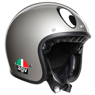 AGV复古机车哈雷半盔男女个性酷骑行摩托车头盔玻纤维四季通用X70