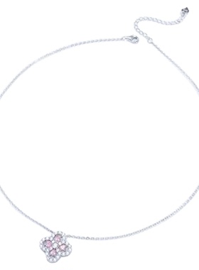 leqiyuan锆石925银女轻奢项链