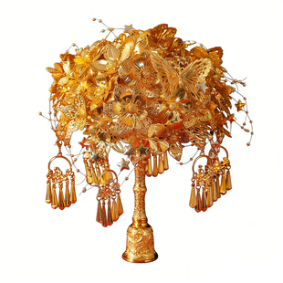 手捧花新娘结婚diy黄金色中式秀禾高级感出嫁婚纱手工成品仿真花