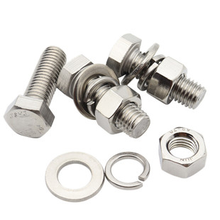 304不锈钢全牙外六角螺丝螺栓螺母平垫弹垫组合全套套装大全M4-30