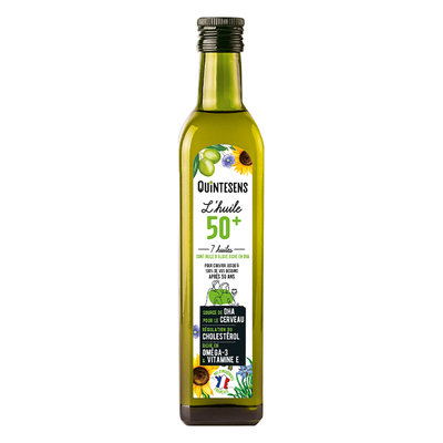 法国quintesens金帝森有机omega3亚麻籽油藻油DHA老人补脑心血管