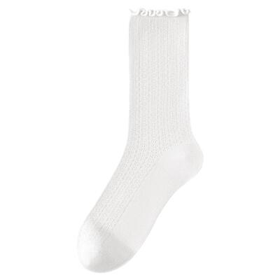 【限时特价】木耳卷边网眼堆堆袜