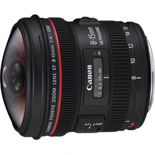 佳能8-15mm 鱼眼镜头 EF 8-15mm f4L USM 广角变焦红圈单反镜头
