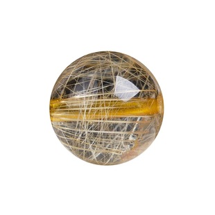 天然金发晶散珠半成品钛晶顺发圆珠子手链佛珠黄水晶diy饰品配件