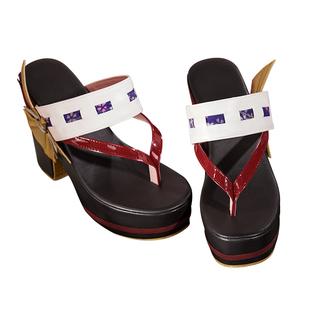 三分妄想原神八重神子cos鞋绣花高跟cospaly游戏道具稻妻城拖鞋