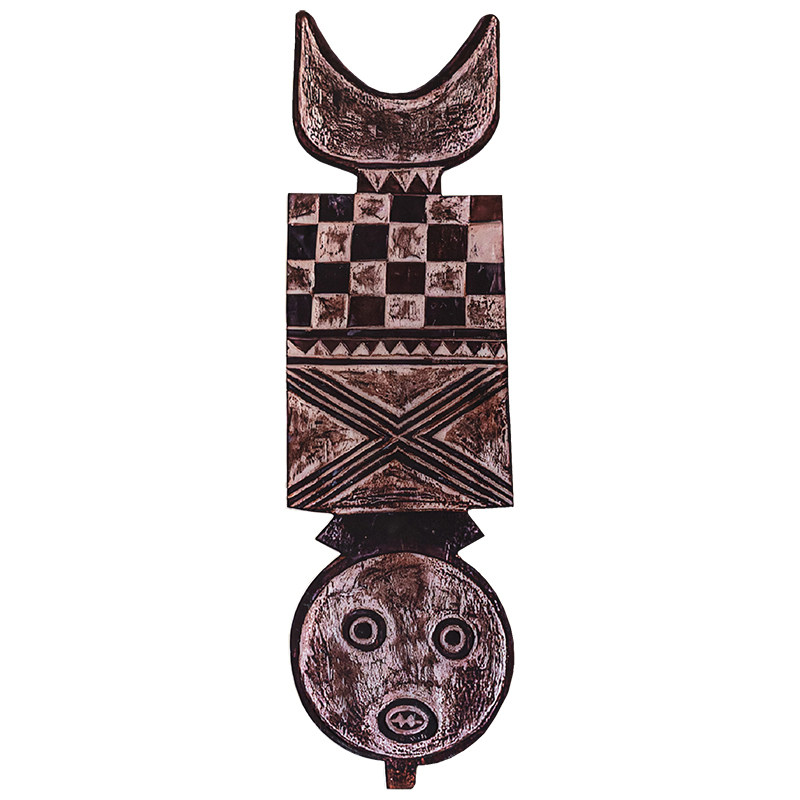 掬涵非洲布基纳法索手工雕刻墙画部落图腾家居墙面装饰画壁挂摆件