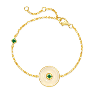 宫主平安扣天圆地方手链玉髓高级感送女友送妈妈国风新中式轻奢