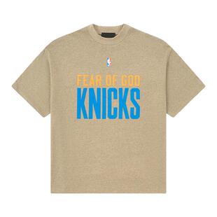 NBA KNICKS X FEAR OF GOD ESSENTIALS联名款男女潮流宽松短袖t恤
