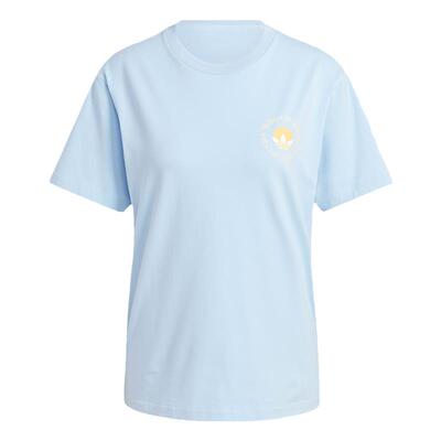 阿迪达斯三叶草女装印花纯棉透气运动短袖T恤夏季款IR7473 IT9831