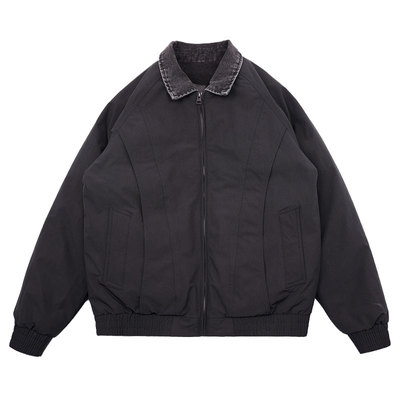 冬季假两件棉服男装超火保暖棉衣