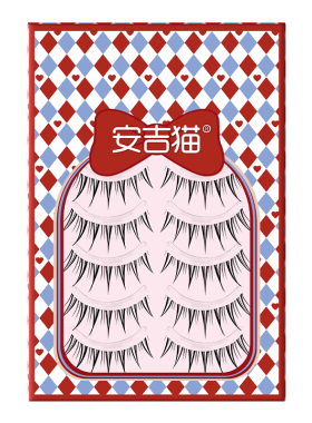 安吉猫整条兔系假睫毛