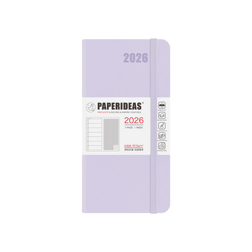 weeks手帐2026周计划本日程本paperideas周历48k小笔记本简约随身记事本企业定做效率手册行事历可定制LOGO