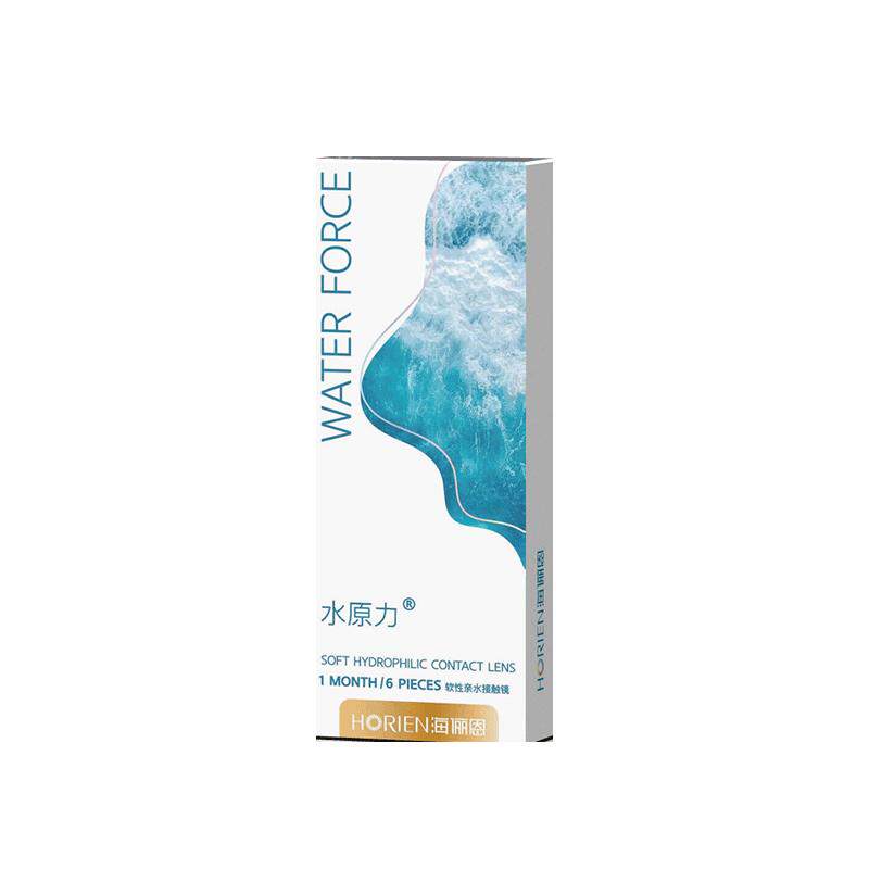 【专享】海俪恩隐形眼镜月抛水原力6片近视高清透明水润旗舰店