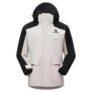 骆驼女装冲锋衣外套三合一可拆卸新款情侣旅行服抓绒内胆休闲外套