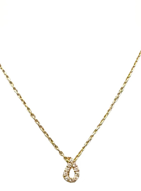 FOLO培育钻石水滴锁骨链超闪