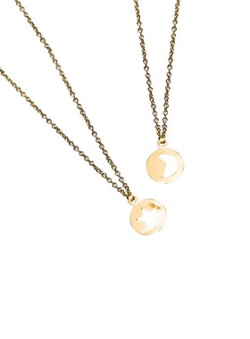 美国进口镂空星星不褪色闺蜜项链