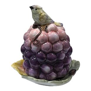 陶瓷葡萄牙签盒高档多功能牙签筒家居商用便携装牙线餐厅会所家居