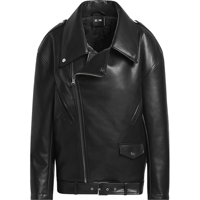 Adidas/阿迪达斯正品三叶草新款男女皮革休闲运动夹克IK9636