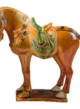 洛邑三彩马骆驼摆件马年出国礼品