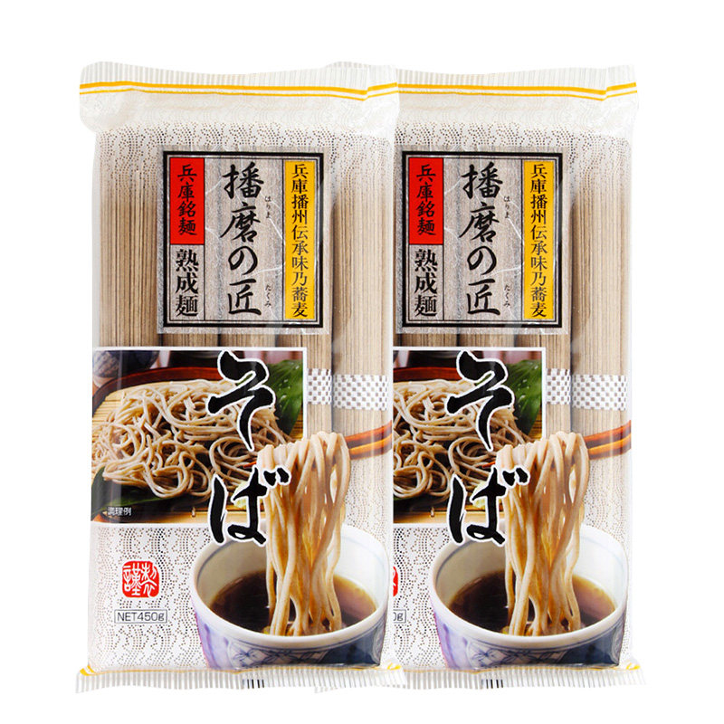 日本播磨之匠荞麦面原装进口播州荞麦冷面代餐拌面2袋神明凉面条