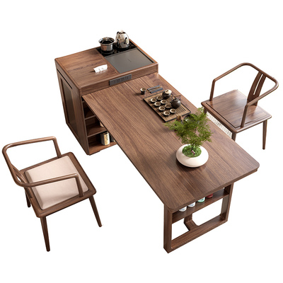 阳台实木伸缩岛台茶桌