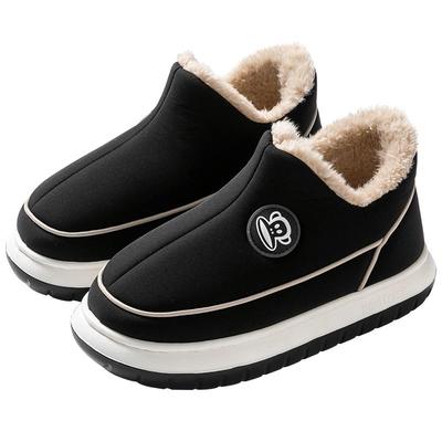 加绒加厚棉拖鞋大嘴猴保暖包根