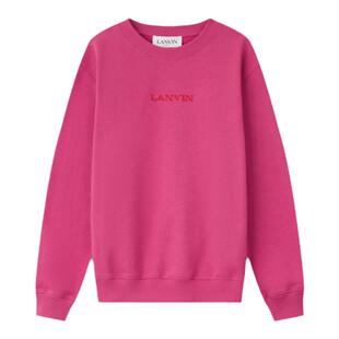 【新年甄选】LANVIN浪凡 女士春季休闲简约刺绣LOGO圆领套头卫衣