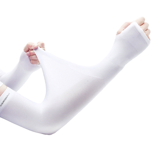 凉感防晒冰丝袖套男夏季户外防紫外线薄款护臂手套袖女开车骑行A