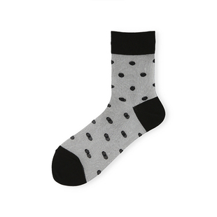 Tabio波点玻璃丝袜子女薄款透气可爱百搭圆点中筒袜设计感潮袜女