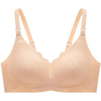 肩开扣含杯垫无痕哺乳文胸