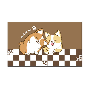 2023新款入户门地垫大门口外面耐脏脚垫进门垫子换鞋毯趣味好清洗