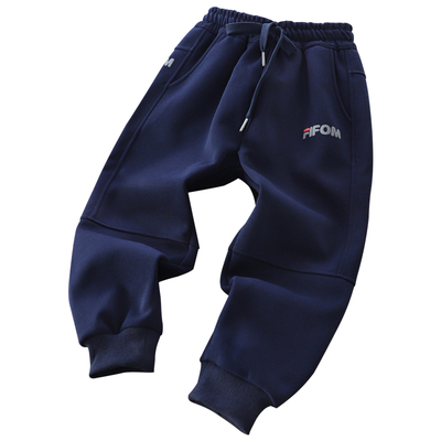 秋冬款加绒儿童束脚休闲运动裤