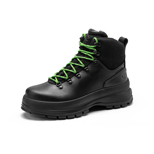 ECCO爱步厚底马丁靴男 潮流撞色美式工装靴皮靴 踪迹30 550604