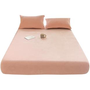 冬季牛奶绒床笠罩单件2025秋冬新款加厚珊瑚绒床垫保护罩防尘套天