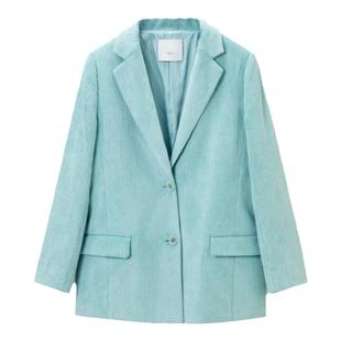 OVV秋冬新款女装灯芯绒肌理感两粒扣套装优雅套装西服外套