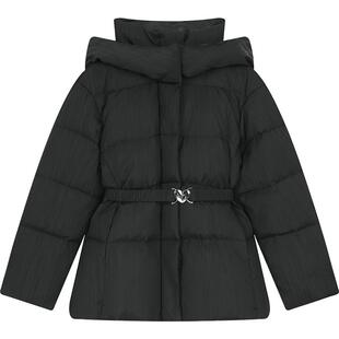 妖精的口袋连帽收腰中长款羽绒服女2025年冬季新款时尚保暖外套