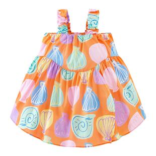 [纯棉]迷你巴拉巴拉女童无袖连衣裙宝宝婴儿衣服透气周岁夏季新款