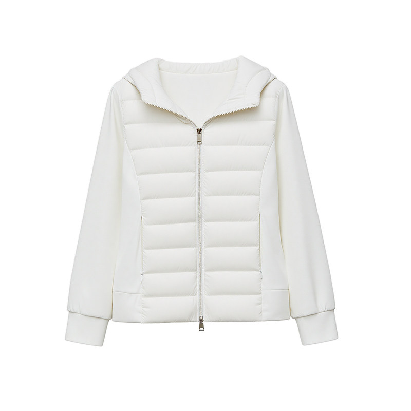 DM100大码百分百女装微胖mm秋冬叠穿显瘦修身轻薄短款羽绒服外套