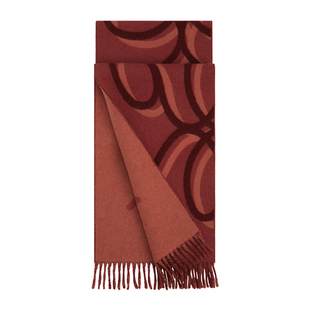 万事利26新年红色围巾礼盒绵羊毛围巾年历包挂车挂礼盒装马上来财