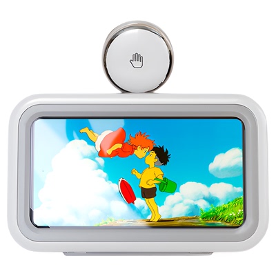 吸盘浴室防水手机架旋转支架盒