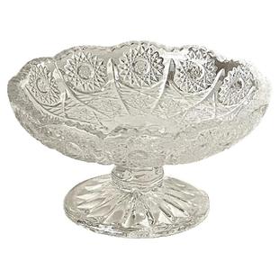 玻璃高脚水果盘家用创意小号精致甜品点心零食摆放盘糖果盘子前台