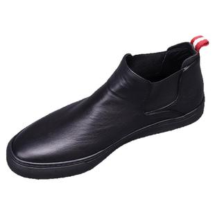 软面高帮皮鞋男2025新款秋冬真皮休闲鞋男款英伦百搭软底加绒皮靴