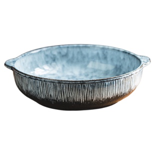 龙虾专用盘子商用干锅盘陶瓷双耳盘酸菜鱼盆高级感家用大盘子深盘