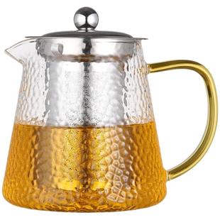 加厚玻璃茶壶大号新款泡茶壶耐热不锈钢过滤煮茶壶透明花茶壶套装