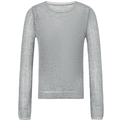 仿佛针织衫格雷系灰修身女上衣