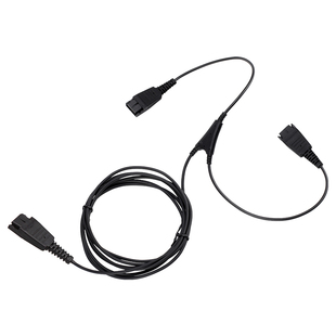 VT话务耳机培训线话机耳麦GN分线器QD接口监听线三插耳机转换线