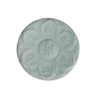 仁慈佑物汝窑真言盖置茶壶盖托陶瓷复古天青色汝瓷功夫茶茶道配件