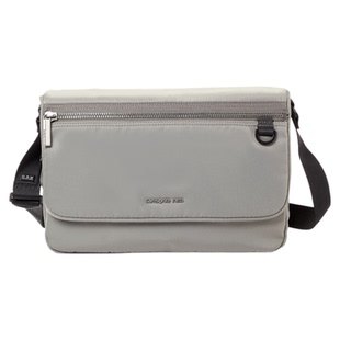 Samsonite/新秀丽男士斜挎包大容量翻盖邮差包新款商务单肩包 UF8