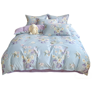 纯棉被套单件200x230双人全棉被罩秋冬床单150x200单人被单四件套