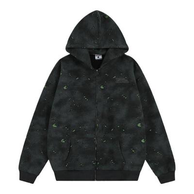 NOPASS重工破洞透底斑驳感卫衣